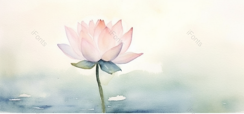 中国风水彩睡莲特写手绘插画,插画/手绘图,插画/手绘图库,插画/手绘图下载,插画/手绘